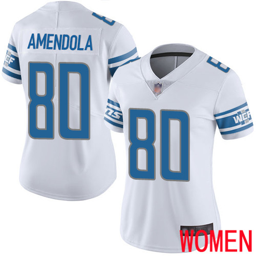 Detroit Lions Limited White Women Danny Amendola Road Jersey NFL Football #80 Vapor Untouchable